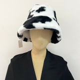 HX608 Pattern Faux Fur Bucket Hat