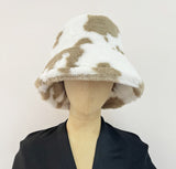 HX608 Pattern Faux Fur Bucket Hat