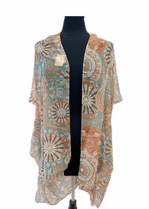 CH01 Khaki Color Spring Kimono