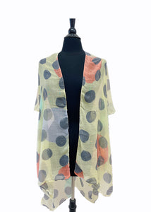 C13 Polka Dots Colorful Spring Kimono